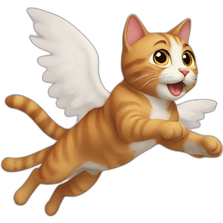 a cat flying emoji