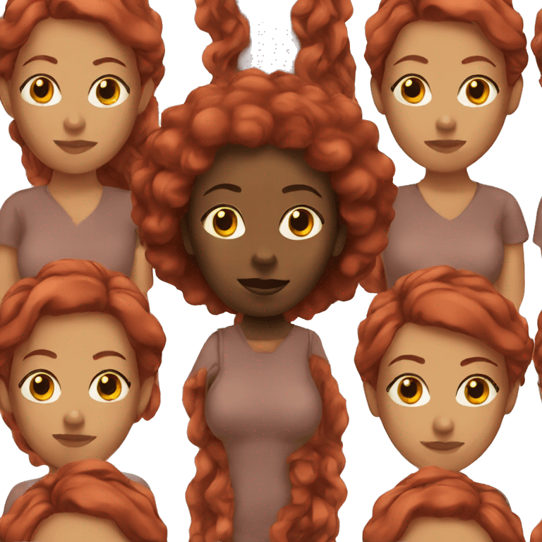 Black woman with red hair emoji