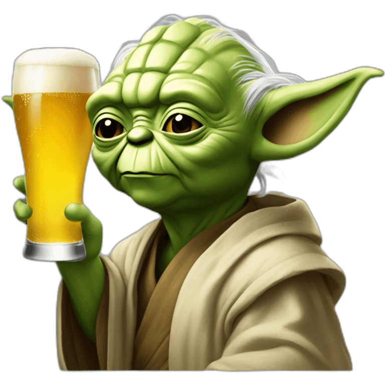 yoda boit une biere emoji