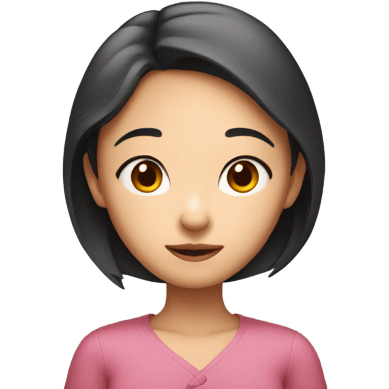 Asian girl with big ears  emoji