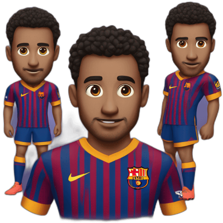 Maillot du Barça avec écrit nono 10 emoji