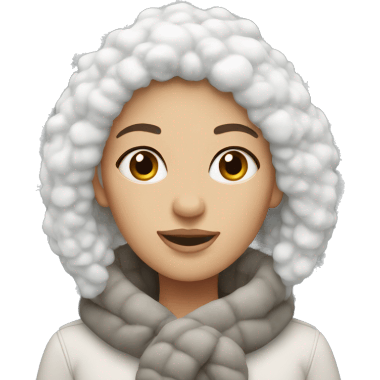 white winter woman emoji