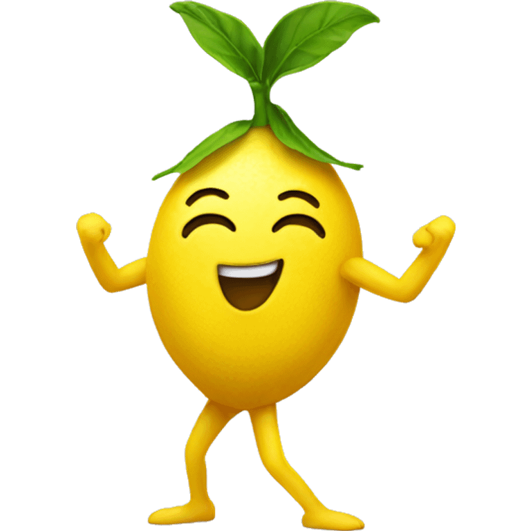 dancing lemon emoji