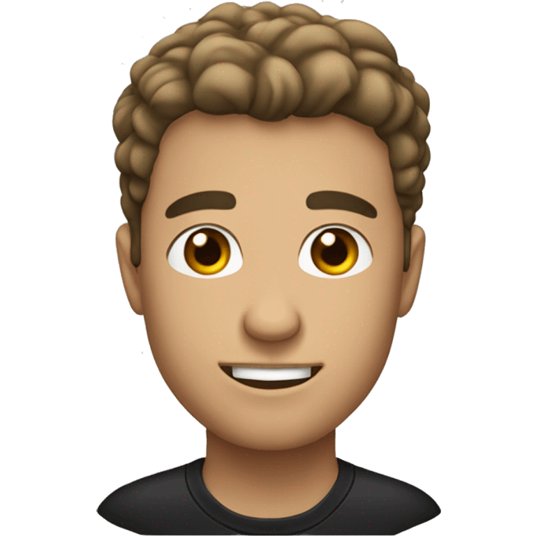 Hombre de piel blanca, con pelo negro, joven de edad  emoji