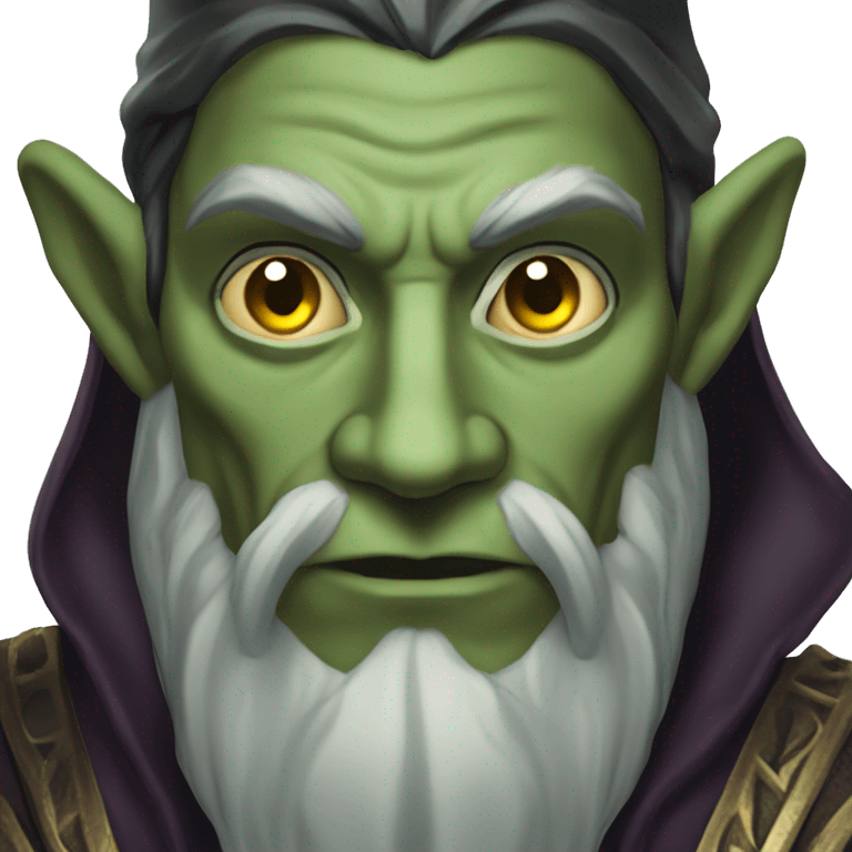 half-orc male wizard necromancer emoji