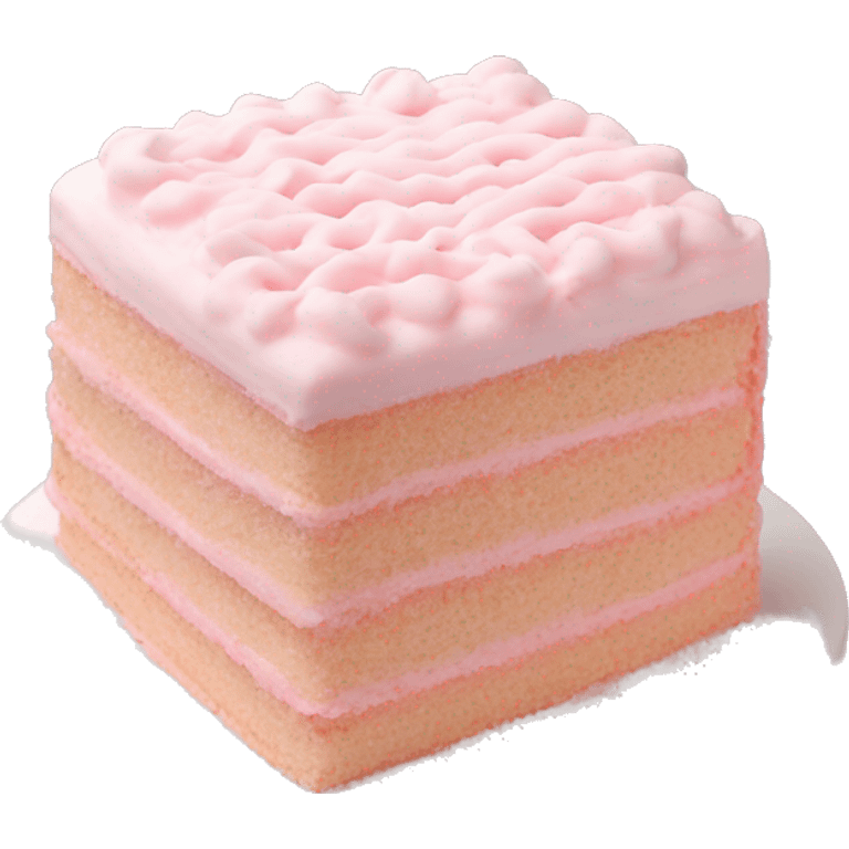 baby pink multitier cake with white frosting emoji