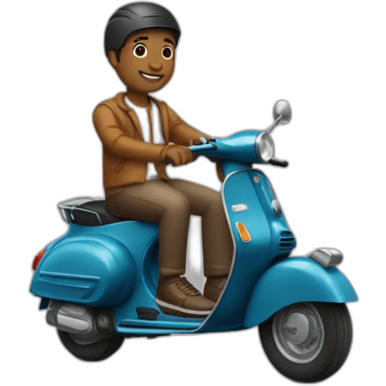 guy in vespa emoji