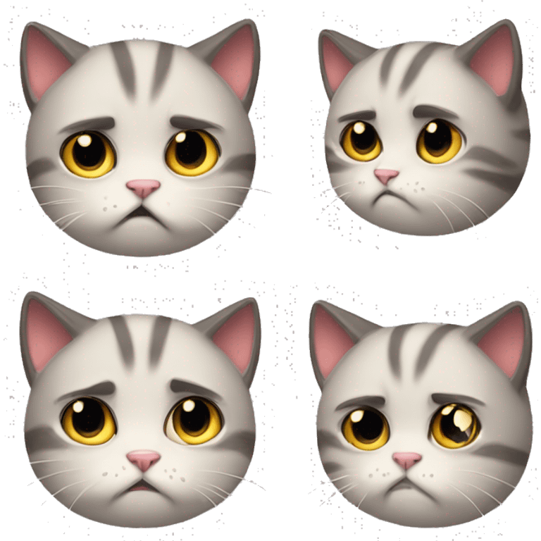 angry cute cat little sad emoji