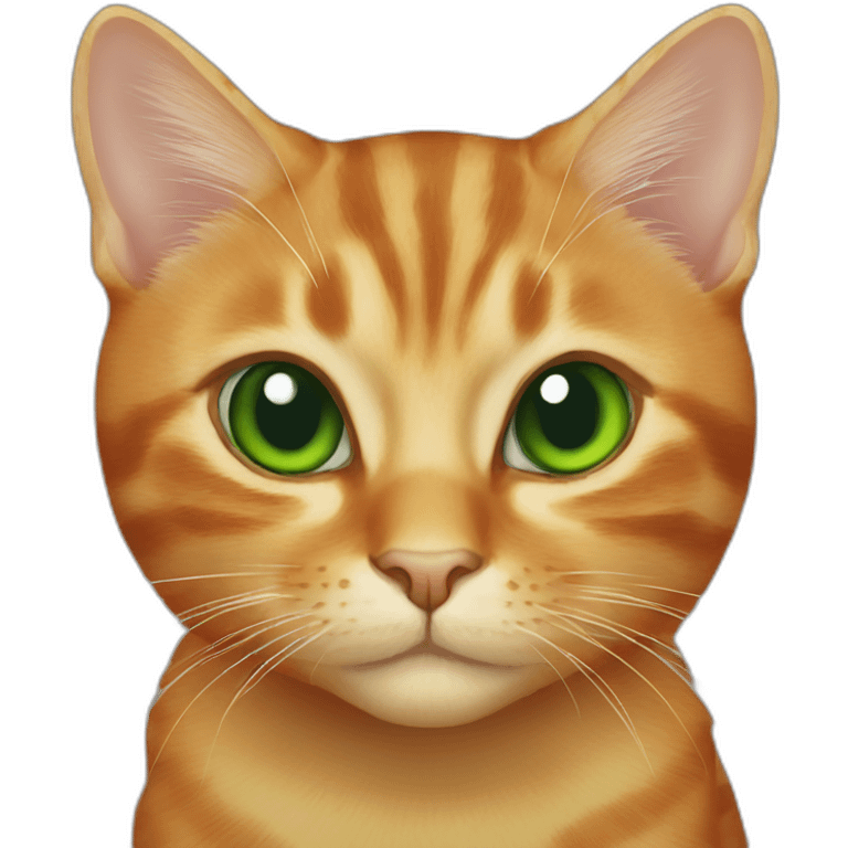 Ginger-tortoise-cat-green-eyes emoji