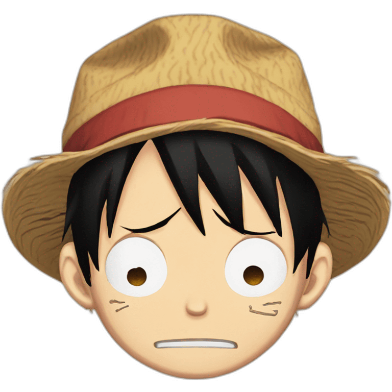 Monkey D. Luffy sad emoji