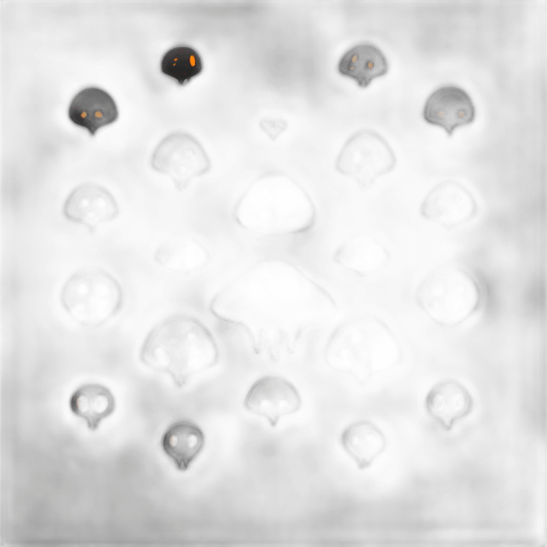 alien face black with orange details minimal emoji