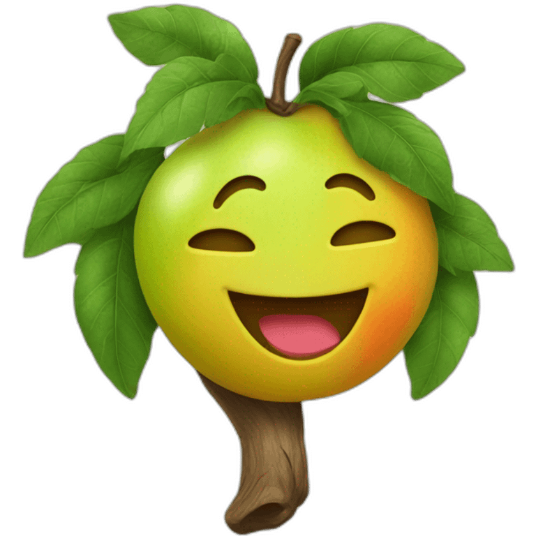 happy fruit in a tree emoji