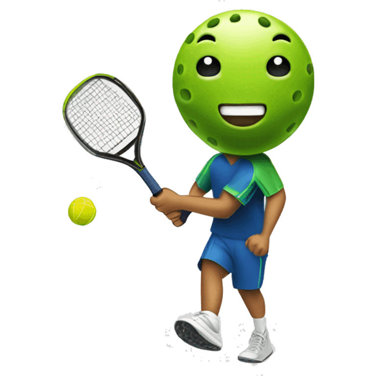 Playing pickleball emoji