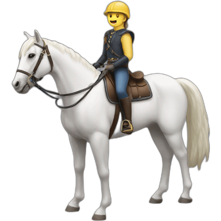 Chat sur cheval emoji