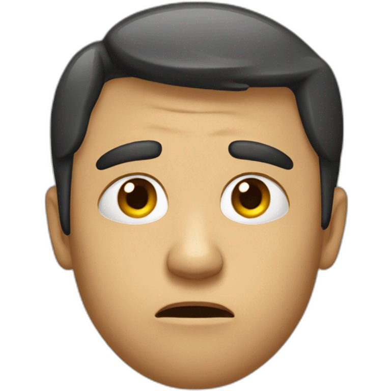 A disgruntled person emoji