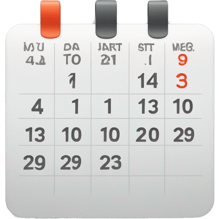 Calendar with August 11 date emoji