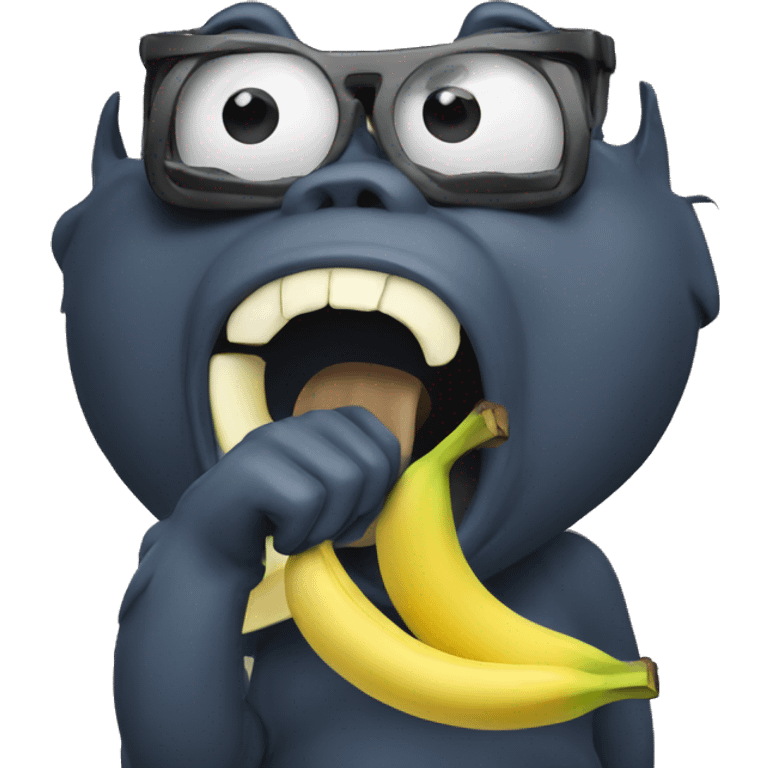 Banana eating banana emoji