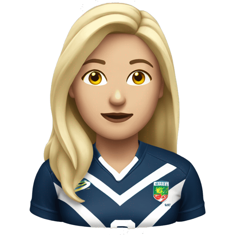 Blonde woman rugby player emoji