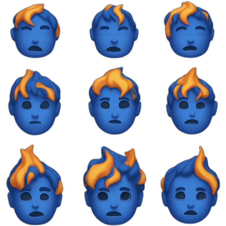 Fuego color azul emoji