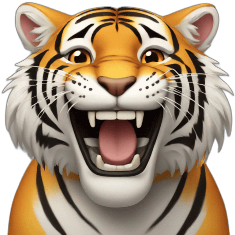 Tiger smile emoji