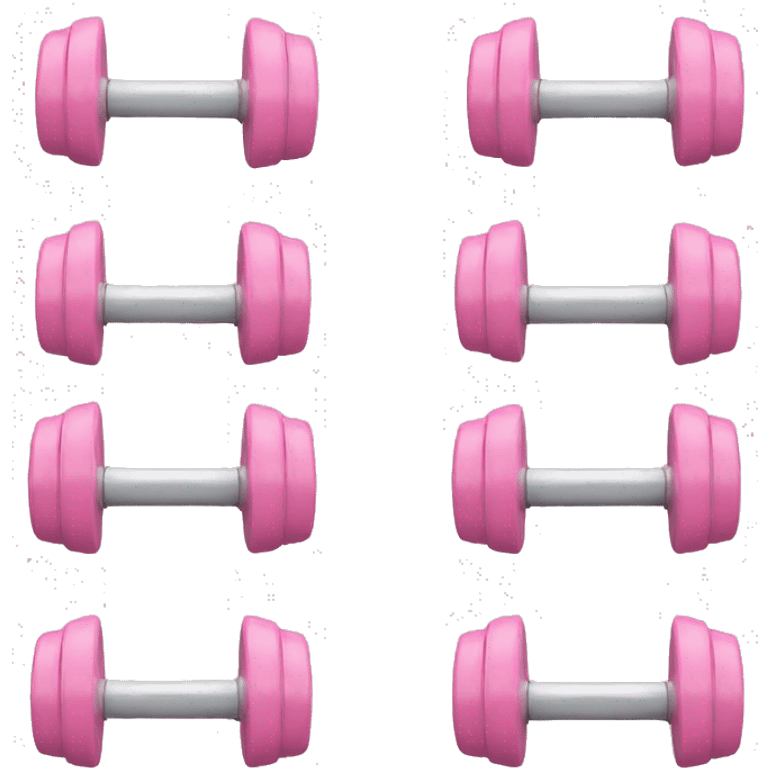 Set of Baby Pink dumbbells emoji