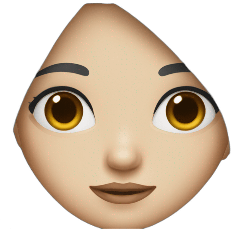 girl with blue eyes and long black hair emoji