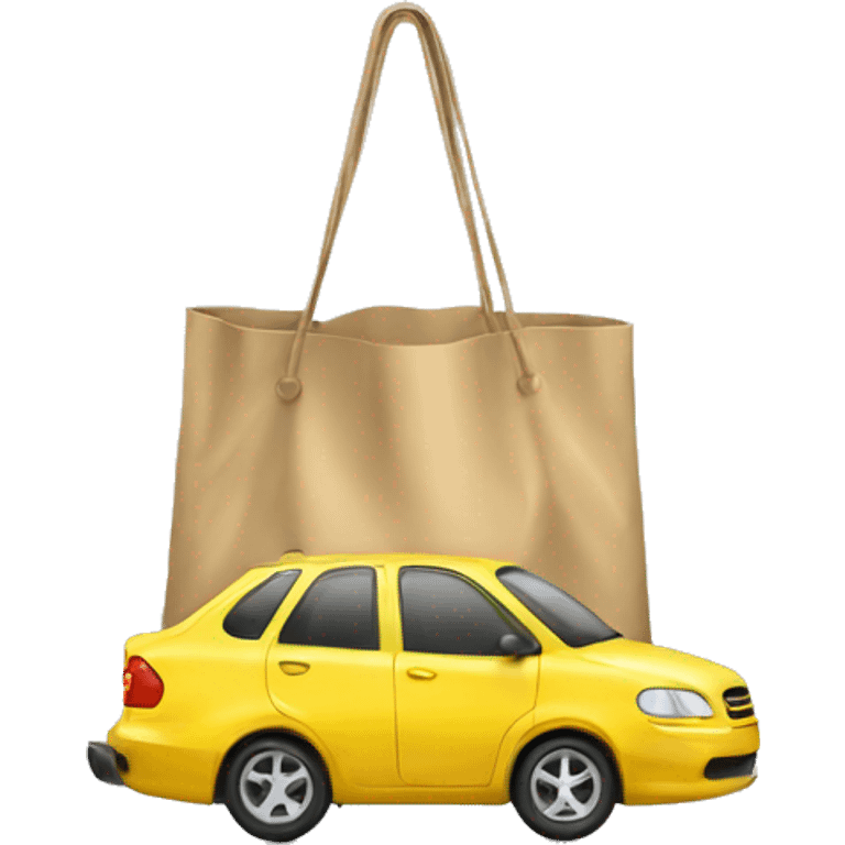 Car with a bag emoji