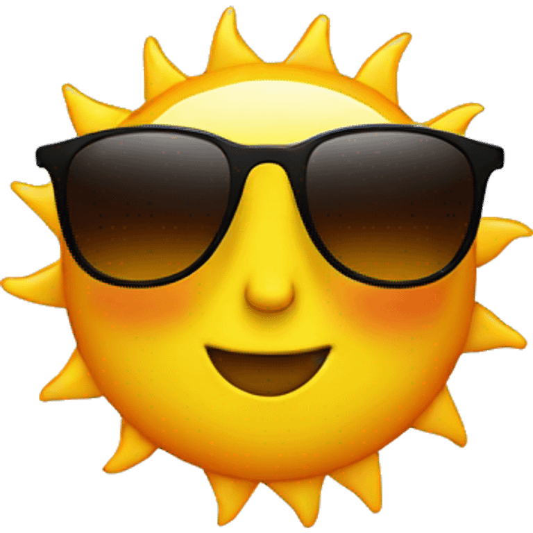 Sun with sunglasses  emoji