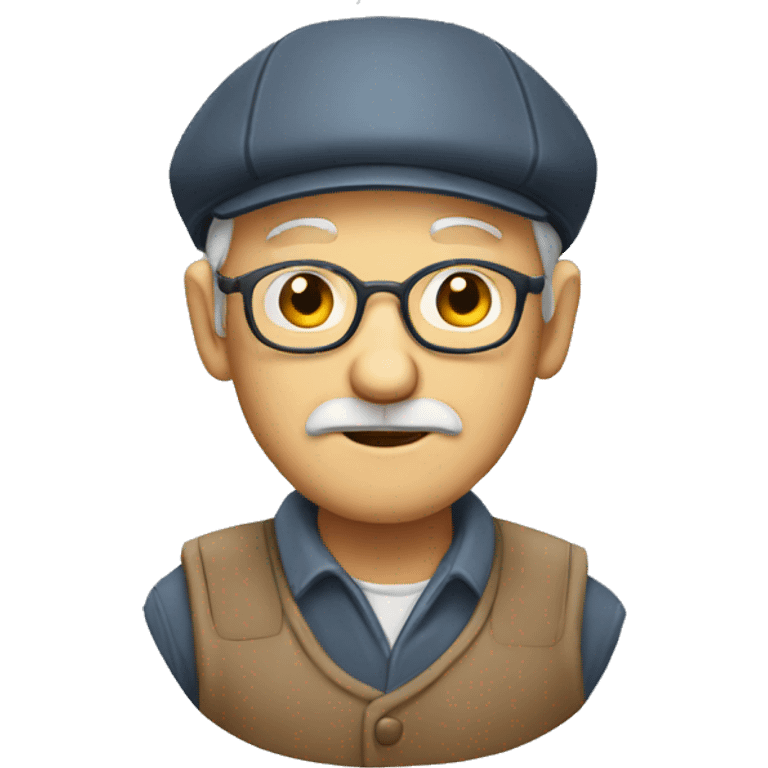 old man with flat cap emoji