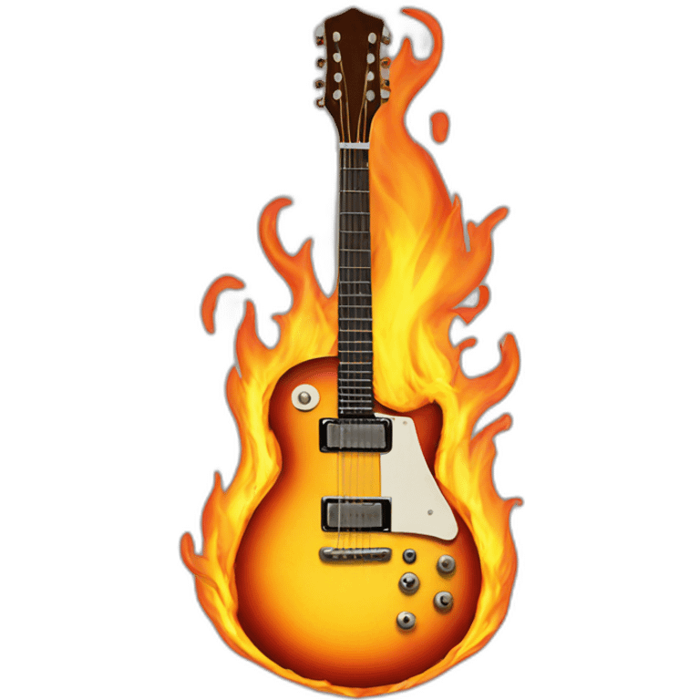 Guitar on fire emoji