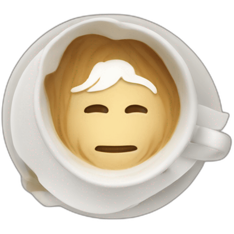 Surfer with flat white emoji