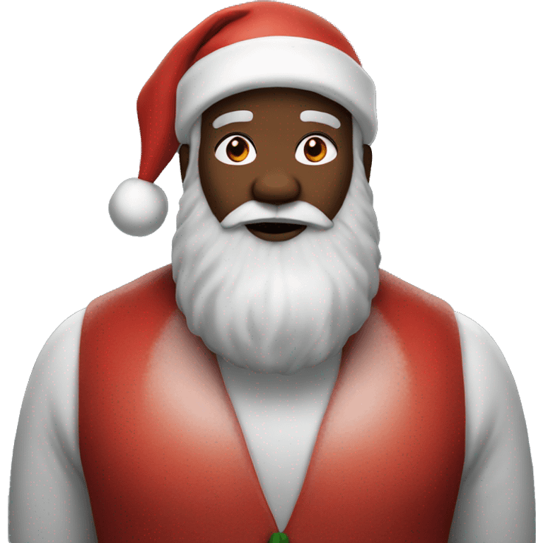 big black santa emoji