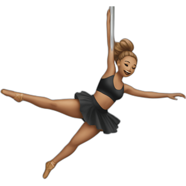 Female dancer sliding down a pole emoji