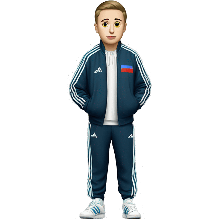 Russian teen gopnik in adidas suit emoji