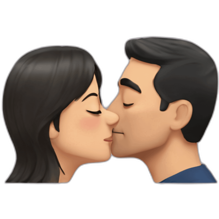 Pedro Sánchez kissing feijoo emoji