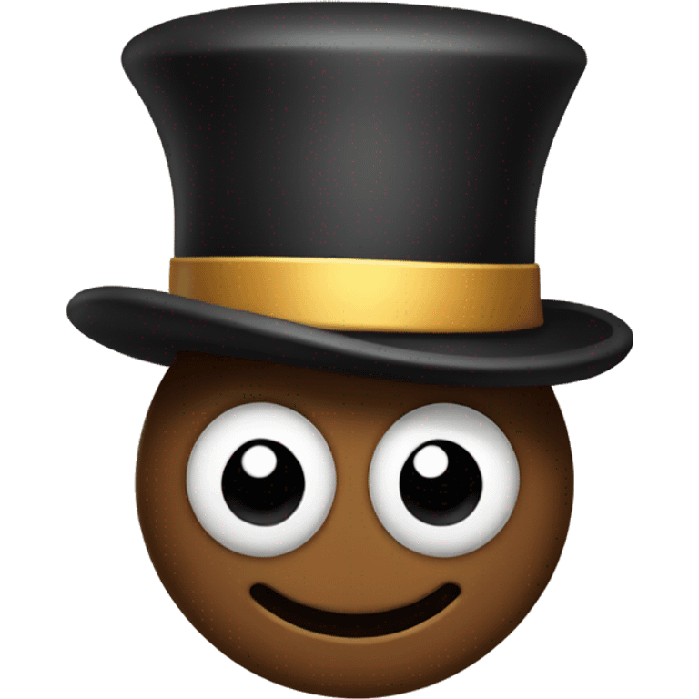 Tophat on poop emoji  emoji