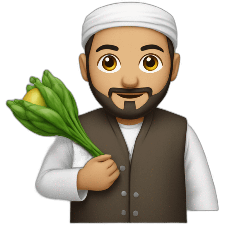 Imam Chalgoumi holding a bescherelle. emoji