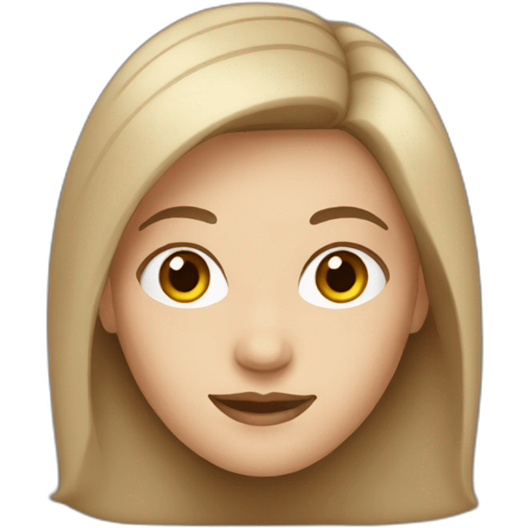 white woman with brown hair emoji