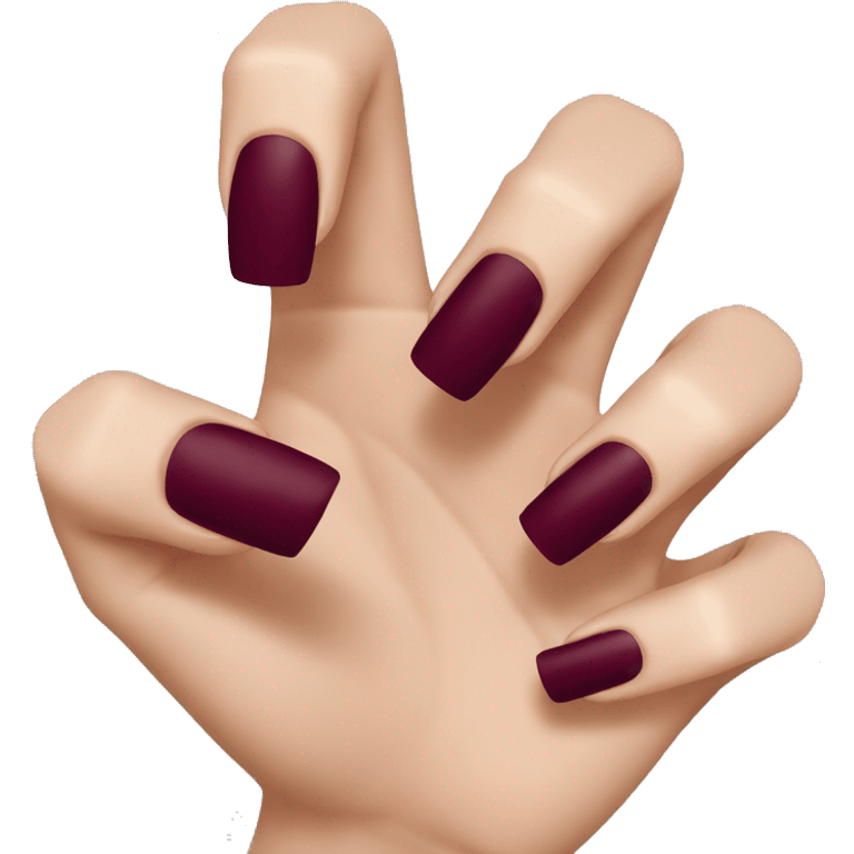 Burgundy nails emoji