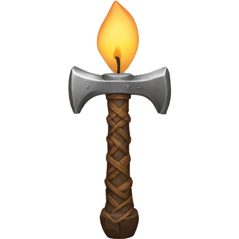 Viking hammer candle emoji