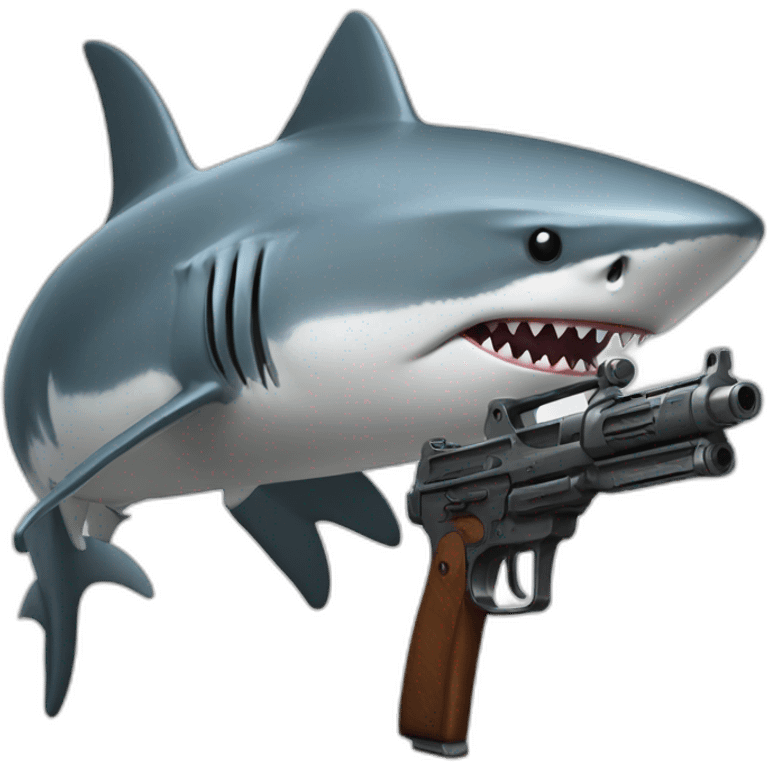 shark gun emoji