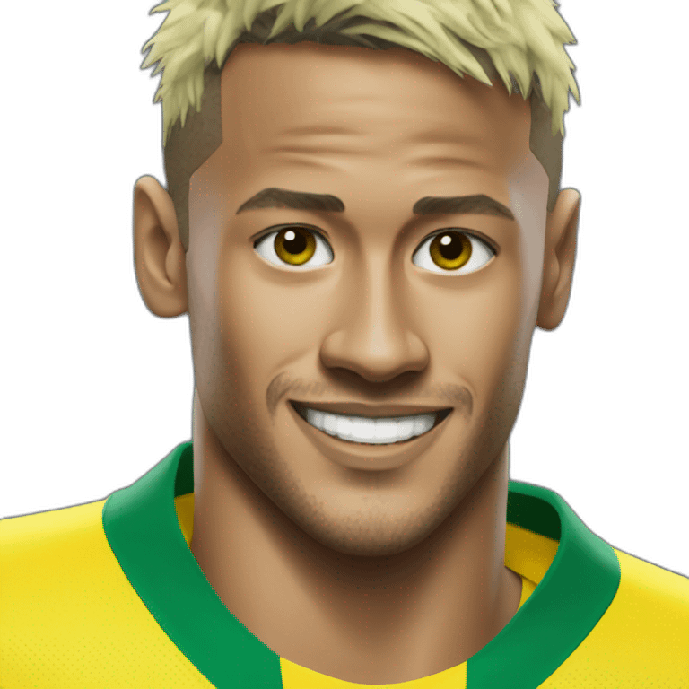 neymar wearing a yellow shirt with green collar emoji