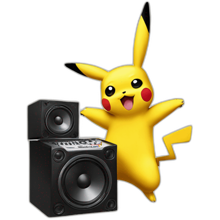 pikachu dancing on soundsystem emoji