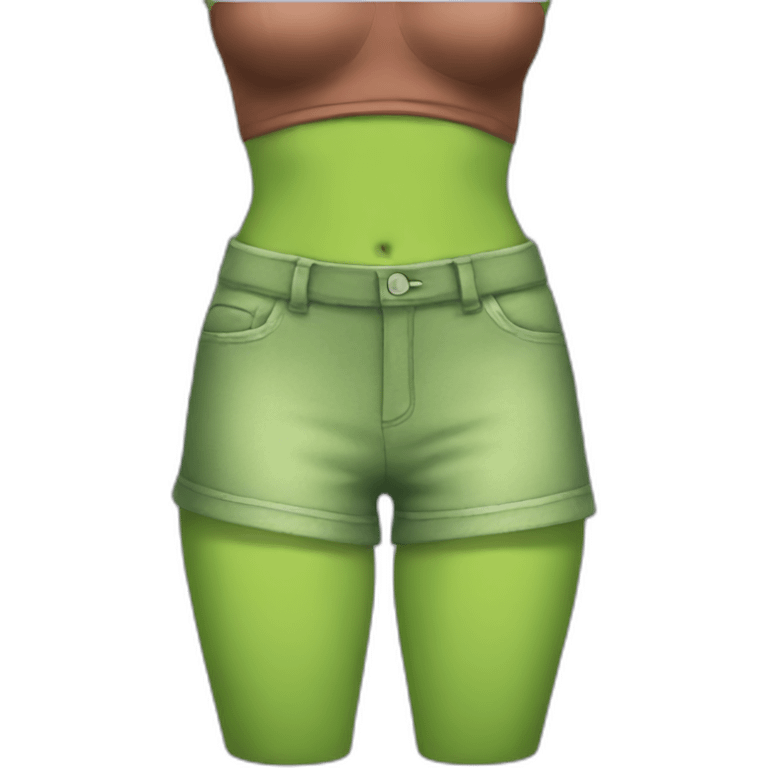 Female shrek short shorts emoji