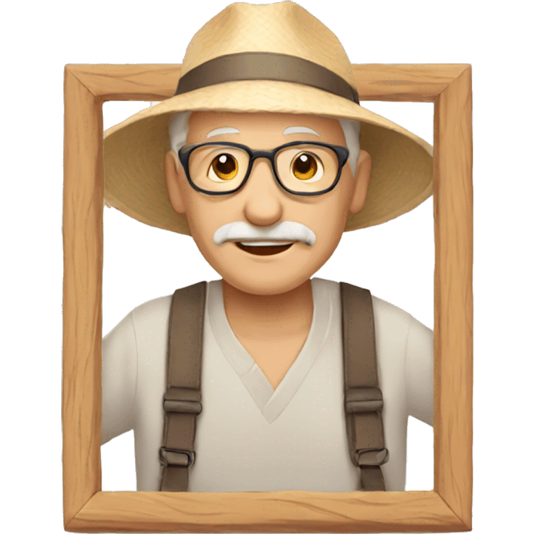 old man with summer frame emoji