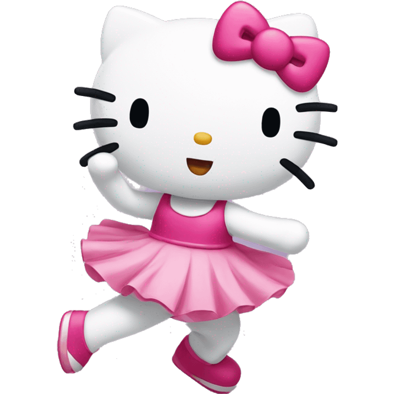 Hello Kitty is dancing emoji