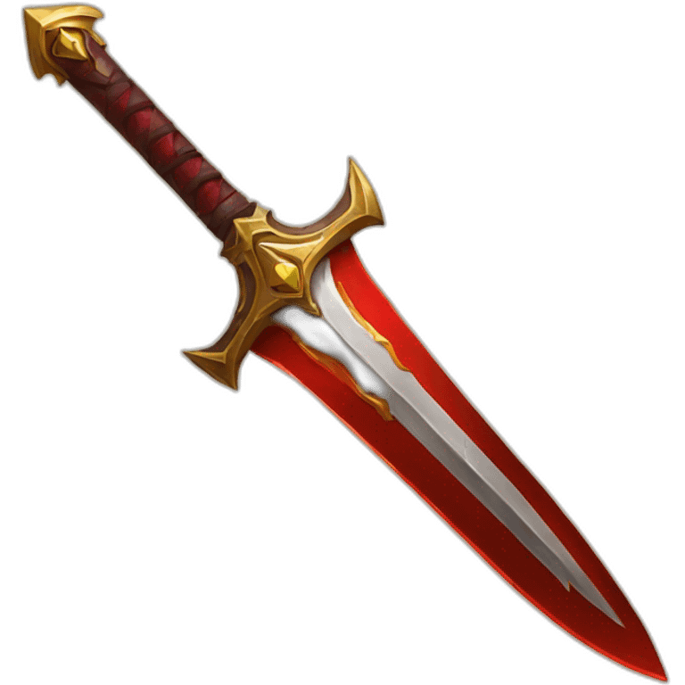 wow dps sword icon with red background emoji