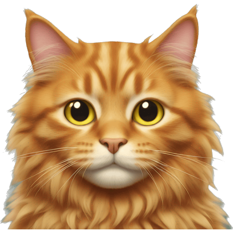 Fluffy ginger cat emoji