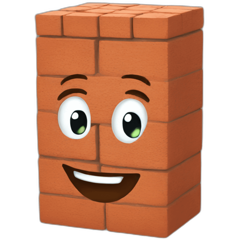 Happy brick emoji