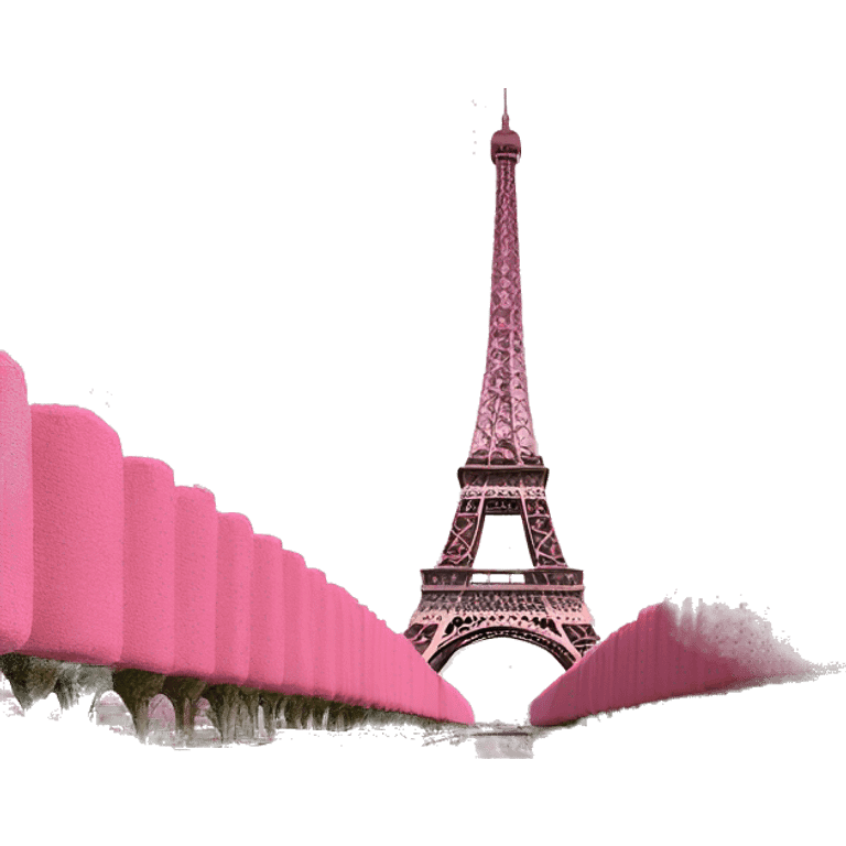 Eiffel tower pink emoji